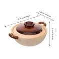 thumbnail image 2 of Clay Cooking Pot Stew Pot Kitchen Soup Pot Home Clay Casserole For Simmering 500ml, 2 of 5