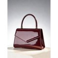 thumbnail image 3 of Women's Glossy Patent Leather Top Handle Clutch Purse for Wedding Party Evening, 3 of 8