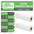thumbnail image 3 of (12 PACK) EcoQuality 10x15 Plastic Produce Bags on a Roll 500 Bags/Roll- Food Storage Roll Bags, Clear Plastic Bags for Vegetables, Food, Fruits, Bread, Pet Waste Bags, Grocery Bags, Supermarket Bags, 3 of 5