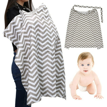 Willstar Breastfeeding Cover Infinity Nursing Cover Scarf with Pockets, Breathable Cotton Mums Breastfeeding Apron Shawl Baby Car Seat Cover Newborn Baby Swaddle