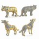 thumbnail image 3 of Zoo Toy Elephant, Giraffe, Lion And Tiger Golden Animal Doll Wild Jungle Animal Set 12-piece Set Banmo, 3 of 5