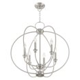 thumbnail image 5 of Livex Lighting Milania Chandelier in Brushed Nickel, 5 of 12