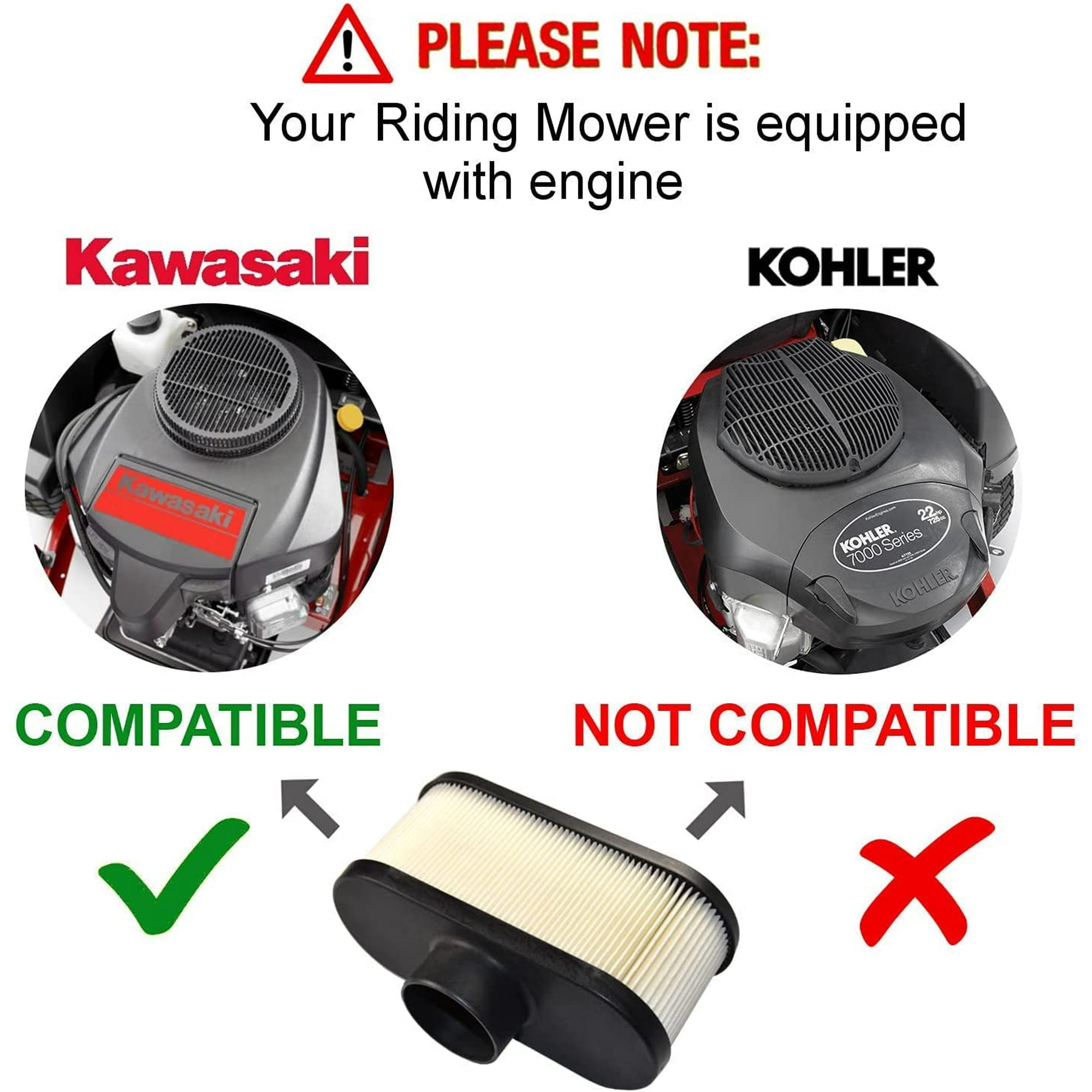 Hqrp 2 Pack Air Filter Compatible With Cub Cadet Ltx 1050 Ltx 1046 Rzt 50 Rzt 54 Rzt L46 Rzt L50 Rzt L54 Xt2 Gx5 Xt2 Lx4 Xt2 Lx5 Series Lawn