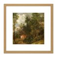thumbnail image 1 of Gainsborough River Landscape House Painting 8X8 Inch Square Wooden Framed Wall Art Print Picture with Mount, 1 of 4