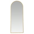Nadia Arch Gold Metal 70"x28" Modern Floor Mirror