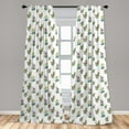 thumbnail image 5 of Ambesonne Cactus Curtains, Hawaiian Bouquet Vintage, Pair of 28"x95", Multicolor, 5 of 5