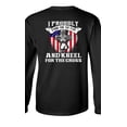 thumbnail image 3 of Long Sleeve Adult T-Shirt I Proudly Stand For The Flag Kneel For The Cross Front Back DT, 3 of 4