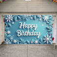 thumbnail image 4 of Snowflake Theme Banner Winter Style Decorative Design Celebration Banner for Birthday Party Event Decoration Holiday Celebration, 4 of 9