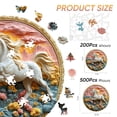 thumbnail image 3 of Puzle de madera Quenisray, 500 piezas, caballo blanco galopante, 3 of 7