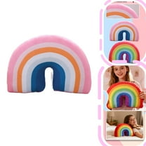 Rainbow Pillow Plush Soft Stuffed Arch Soft Cushion 13.8 Inch Cute Throw Pillow Funny Decorative Toy for Room Bed Sofa Chair Cheerful Rainbow Plush Pillow Great Home Decor