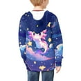 thumbnail image 4 of DISNIMO Galaxy Axolotl Hoodie Girls Star Hoodie Kids Cute Sweatshirt Zip Front Hoodies for Boys Hooded Zip Up Sweatshirts Size 8-10 Girl Hoodie Jacket for Girls Hooded Coat Casual Fall Clothes, 4 of 7