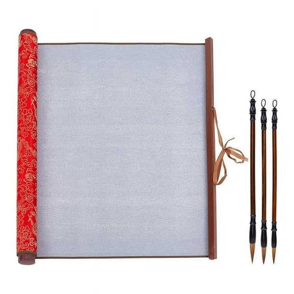 No Ink Chinese Calligraphy Practice Set Water Writing Cloth Scrolls Chinese Traditional for Beginners Practice Style 2