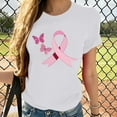 thumbnail image 2 of Sexlip Breast Cancer Shirts for Women Breast Cancer Awareness Shirt Cancer Care Gifts Short Sleeve Tee Top October White XXL, 2 of 4