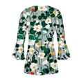 thumbnail image 5 of Saved for Later Items List In My Account Womens Tops 3/4 Sleeve Trendy V Neck T Shirts Summer Floral Tunic Ladies Tops Loose Fit Dressy Casual Blouses Fashion Going Out Tops Camisas Para Mujer, 5 of 5