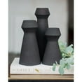 thumbnail image 3 of Renwil Granfeld Modern Iron Metal Decorative Vase in Black (Set of 3), 3 of 5