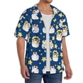thumbnail image 2 of Goofa Star Penguin Printed Men's Casual Short-sleeved Shirt,Lightweight Breathable Button-down,Summer Casual men's top,Versatile Fashion shirt-Small, 2 of 7