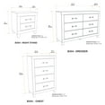 thumbnail image 7 of Kings Brand Furniture Napa 5-Piece Bedroom Set - Bed Frame with Headboard, Dresser, Mirror, Chest and 1 Nightstand (Queen), 7 of 7