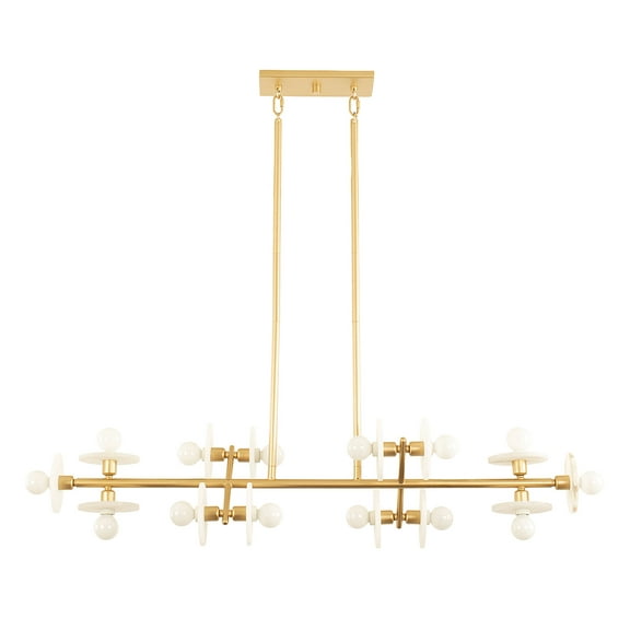 Amani 14-Light Linear Chandelier in Gold