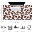 thumbnail image 5 of Long Mouse Pads for Desk,Brown Footballs Repeat Pattern Desk Mats on Top Of Desks, Desk Mouse Pad Extra Large with 3mm Non-Slip Base and Stitched Edge for Gaming,Office,Work,Home 47.3"x23.6", 5 of 6