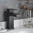 thumbnail image 5 of Oakland Matte Black Bathroom Faucet Single Hole, Single Handle Bathroom Sink Faucet Brass Vanity Faucet with Pop Up Drain Assembly Supply Lines, 5 of 10