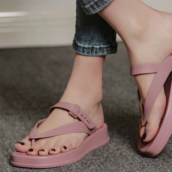 LSLJS Slippers for Women, Women's Summer Comfortable Casual Sandals with Wedge Heels Platform Slippers, Summer Savings Clearance
