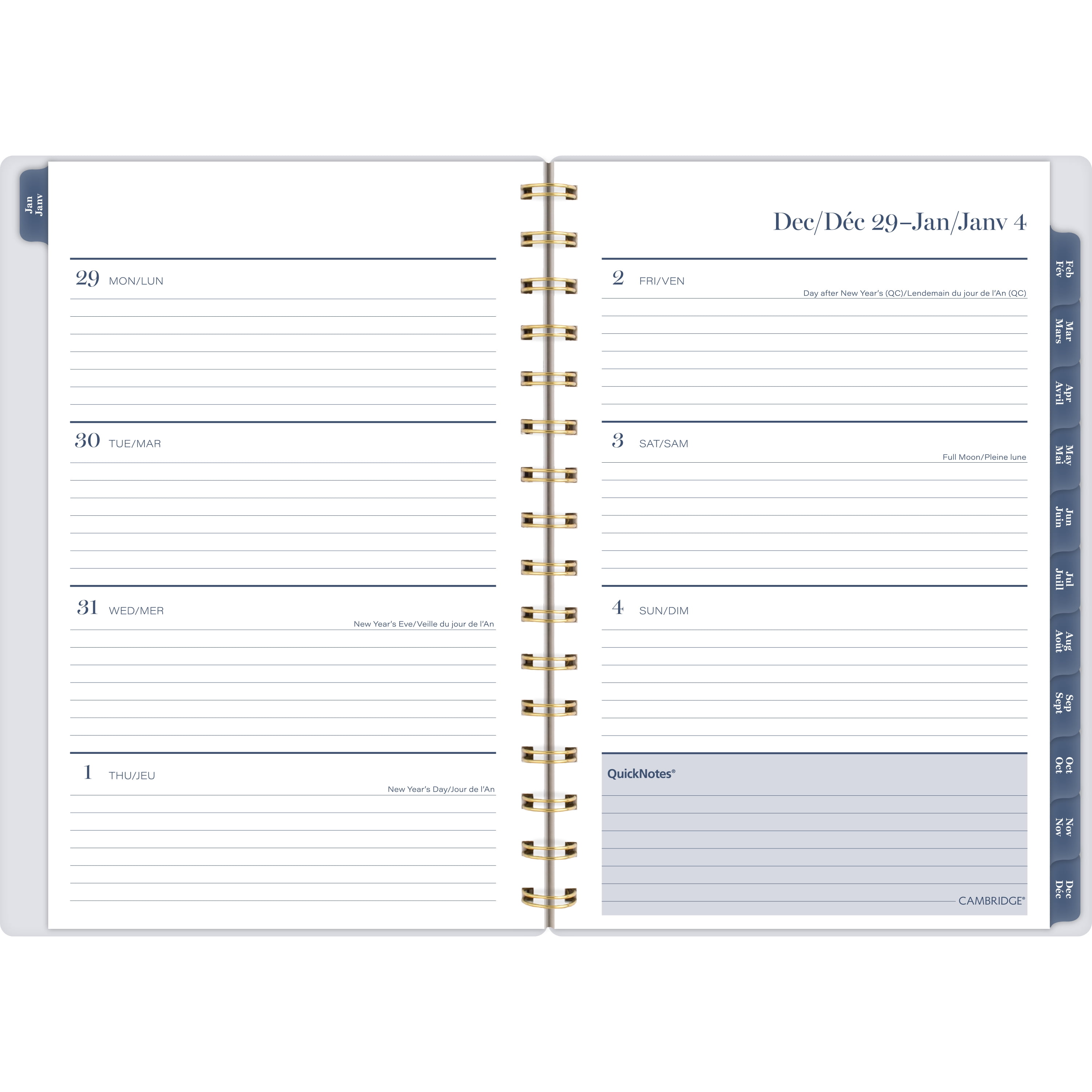 Agenda hebdomadaire Cambridge® Chinoiserie Magnolia, petit format Agenda