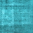thumbnail image 1 of Ahgly Company Indoor Square Abstract Light Blue Contemporary Area Rugs, 8' Square, 1 of 4
