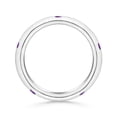 thumbnail image 2 of ANGARA Natural 0.3 Ct. Amethyst Stackable Wedding Ring in 14K White Gold for Women (Ring Size: 3.5), 2 of 9