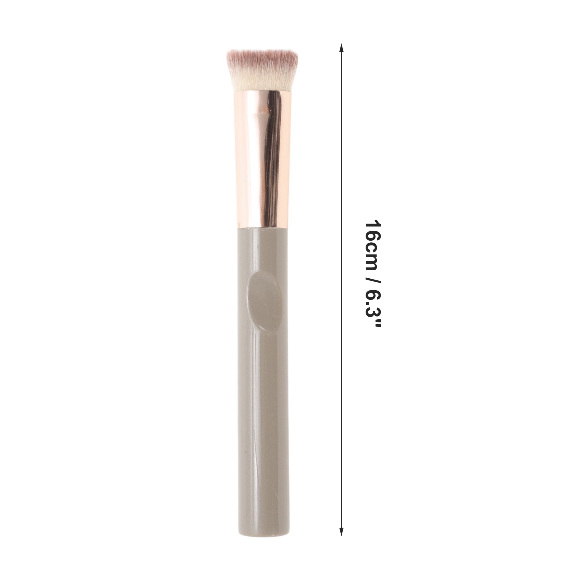 Unique Bargains 1 Pc Durable Straight-angle Foundation Brush Light Coffee Color