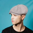 thumbnail image 3 of Jiibva Men's Breathable Octagonal Cap Vintage Newsboy Hat Casual Beret Hat Fashion Hip Hop Cap Street Cap for Spring Summer, 3 of 7
