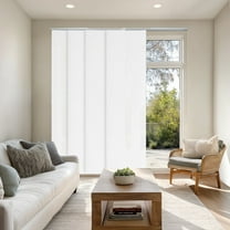 Chicology Adjustable Sliding Panel Blinds. Porcelain, 46"-86"W X 0"-96"H