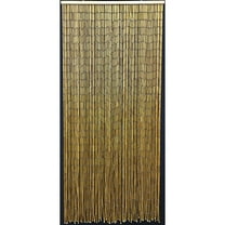 Vauluxe Natural Wooden Beaded Sheer Curtains for Living Room, 36 x 79 Inches, 65 Strands