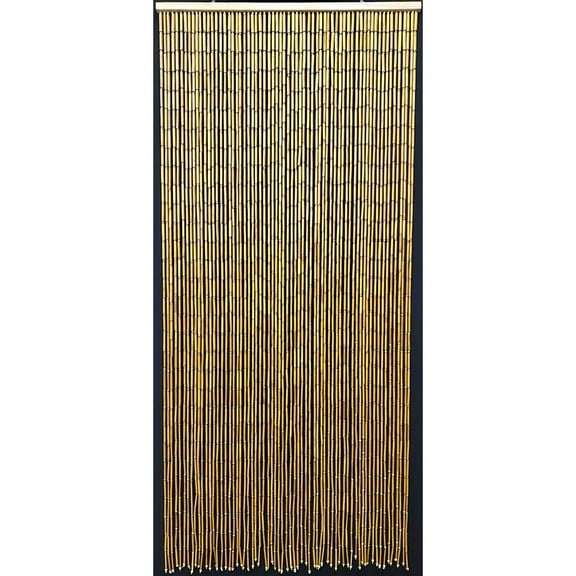 Vauluxe Natural Wooden Beaded Sheer Curtains for Living Room, 36 x 79 Inches, 65 Strands