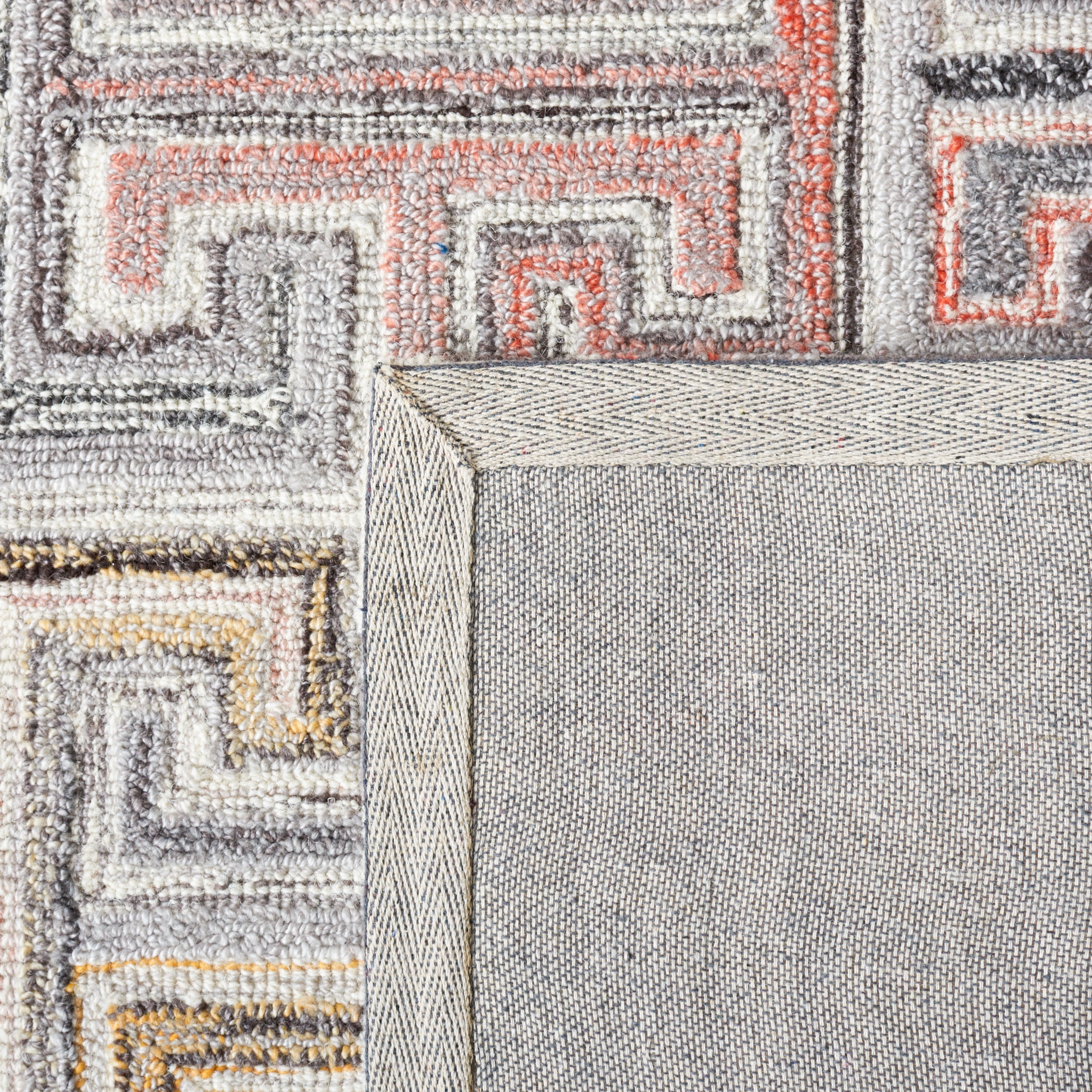 SAFAVIEH Metro Jules Geometric Area Rug, Grey/Rust, 5' x 8'
