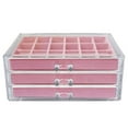 thumbnail image 2 of YAOMOBB Earring Organizer 3 Drawers Multi Compartment Adjustable Trays for Clear Jewelry Storage Box Acrylic Jewelry Organizer with, 2 of 6