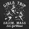 thumbnail image 2 of Womens Girls Trip Salam Mass Lets Get Wicked T Shirt Funny Halloween Witches Joke Tee for Ladies Womens Graphic Tees, 2 of 7