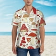 thumbnail image 4 of Kll Men'S Hawaiian Shirt Short Sleeve Button Down Beach Shirts-Cartoon Mushrooms, 4 of 8