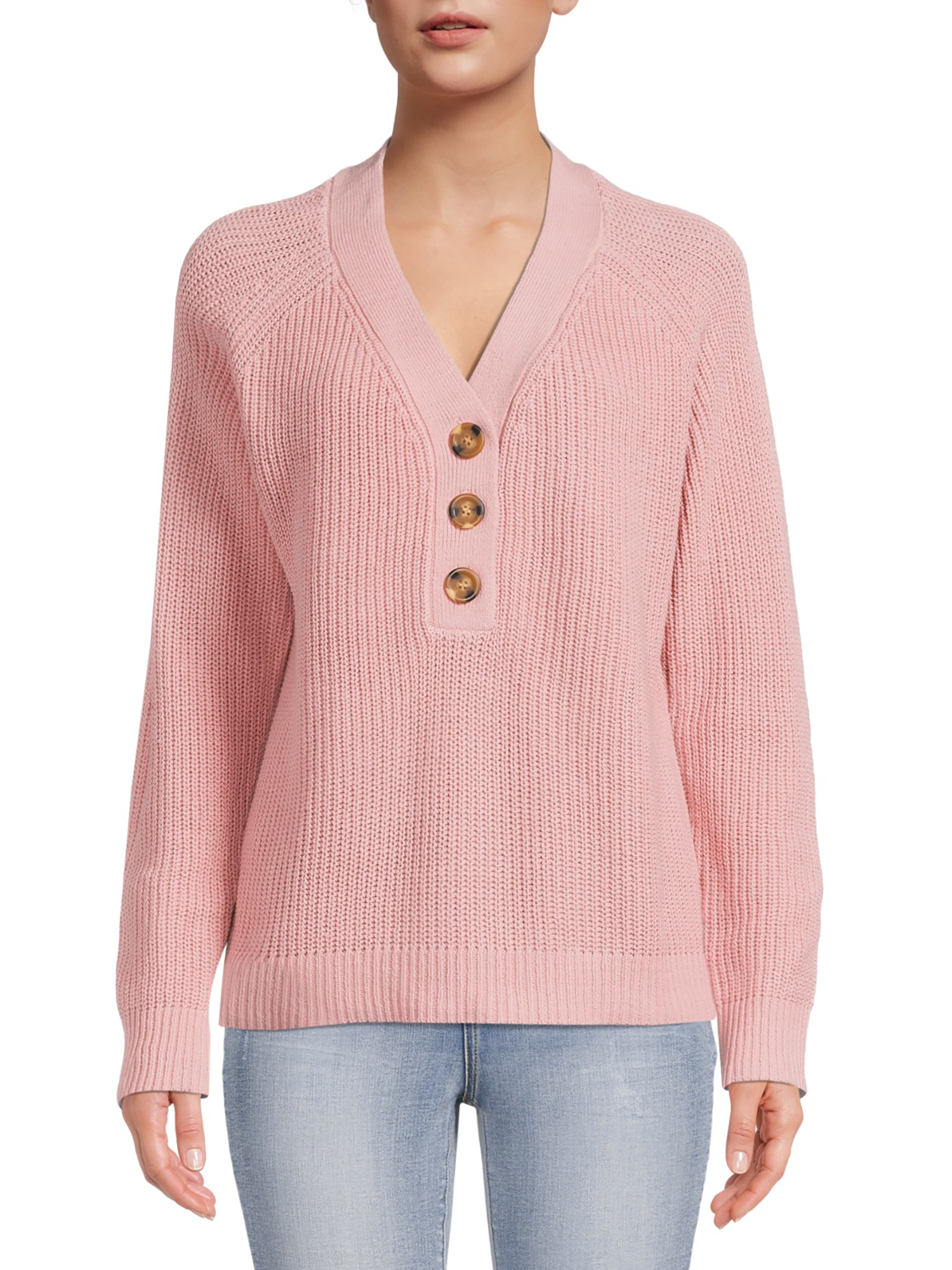Time and Tru Women's Pullover Henley 