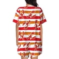 thumbnail image 4 of Womens Pajama Sets With Pocket, Red Lobster Lounge Sets Short Sleeve Sleepwear PJ Sets for Women, 4 of 6