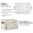 thumbnail image 2 of Yayeee 2 Pack Canvas Storage Basket with Handles for Shelves Fabric Bins Closet Organizer, Beige Vegetables Pattern, 2 of 8