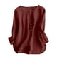 thumbnail image 1 of Vestidos Casuales Para Mujer, Blusas De Mujer De Moda Blusas de verano para mujer, de manga 3/4, lisas, con cuello en V y bolsillos, 1 of 7