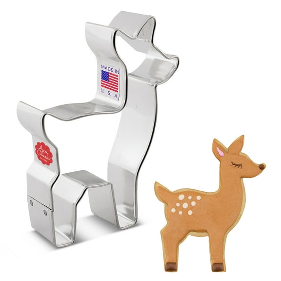 Ann Clark Baby Deer Cookie Cutter 4.25", Made in USA