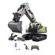 thumbnail image 2 of Excavadora de ingeniería de juguete de construcción de control remoto con rotación de 360 ​​grados verde, 2 of 8