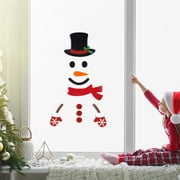 Gmogad Non-woven Christmas Door Hanging Decoration with Snowman and Deer Design, Easy to Paste or Remove, Perfect for Home, Storefront or Mall Display, Adds Warm Festive Cheer and Holiday Atmosphere