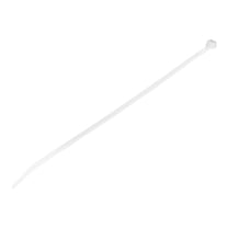 StarTech.com 10"(25cm) Cable Ties, 1/8"(4mm) wide, 2-5/8"(68mm) Bundle Diameter, 50lb(22kg) Tensile Strength, Nylon Self Locking Zip Ties w/ Curved Tip, 94V-2/UL Listed, 100 Pack, White - Nylon 66 Plastic - TAA (CBMZT10N) - Cable tie - 10 in - white - TAA Compliant (pack of 100)
