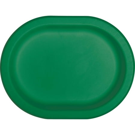 

Party Central Disposable Paper Christmas Platters - 12 - Green - Club Pack of 96