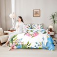 thumbnail image 4 of Castle Fairy Floral Letter S Hummingbird Bedding Comforter Set 7pcs for Adults,Spring Garden Queen Bedding Sets, 4 of 7
