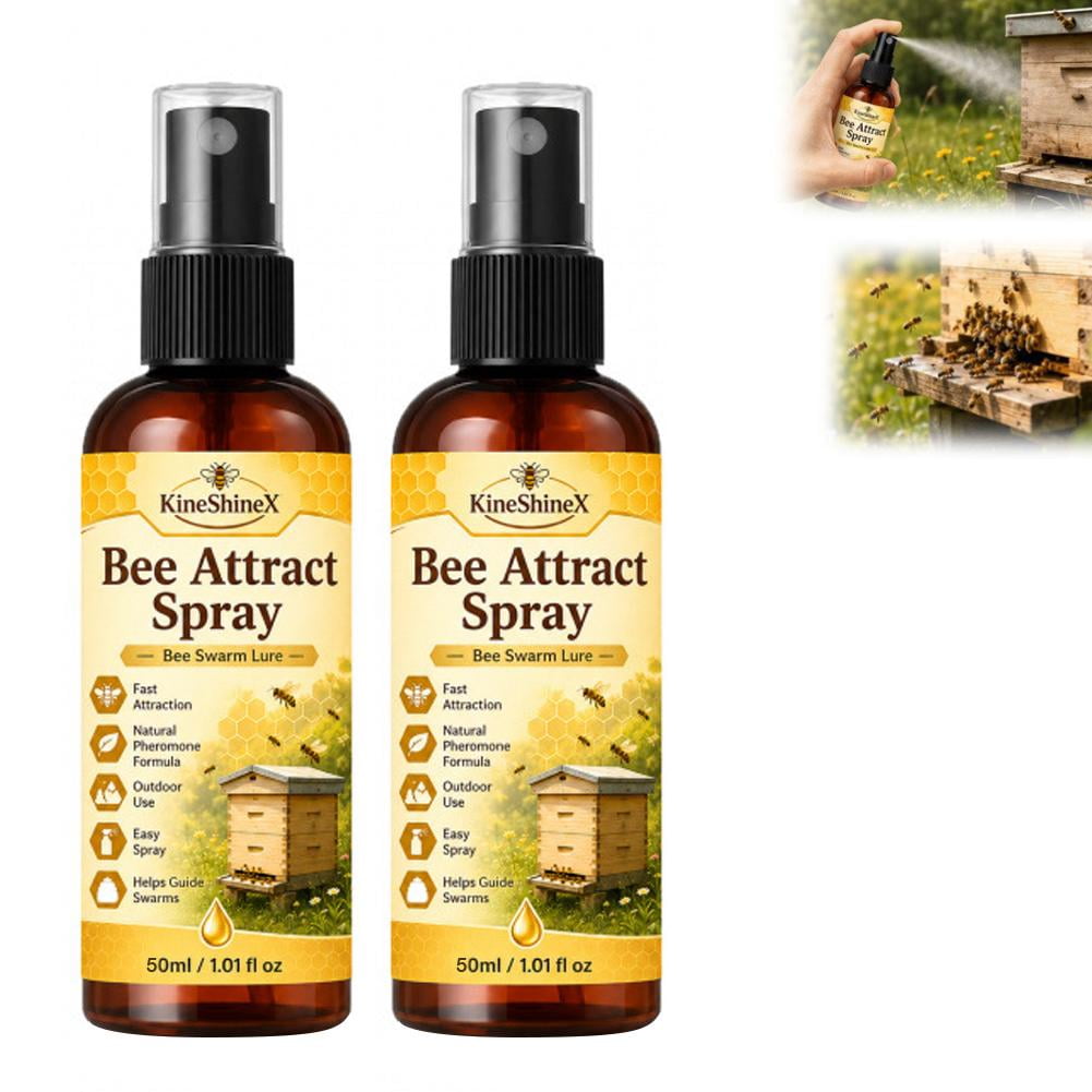 3 Pack Natural Outdoor Bee Attractant Spray Honey Bee Swarm Lure 50ml, Natural Bee Attractant, Garden Pollination Booster