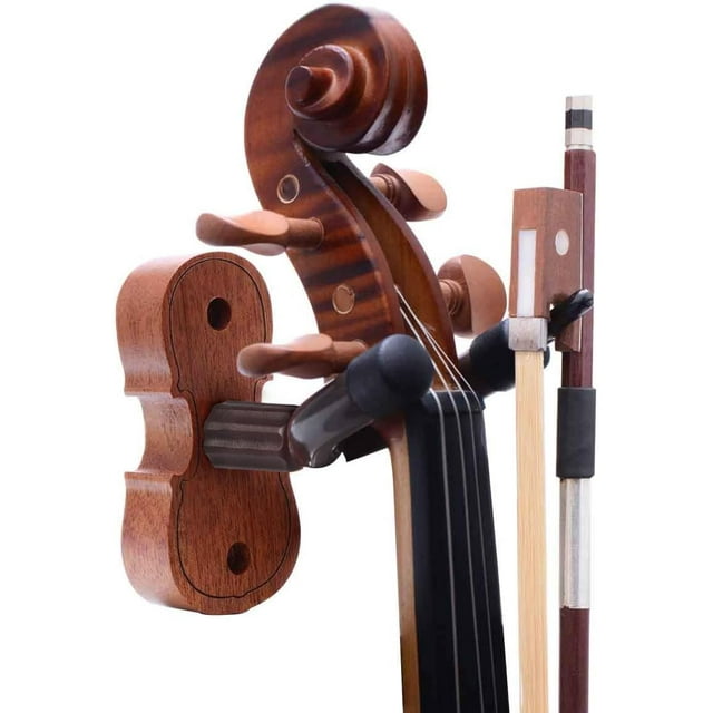 Violin Wall Mount Violin Support Acajou Violin Viola avec Crochet à Nœud