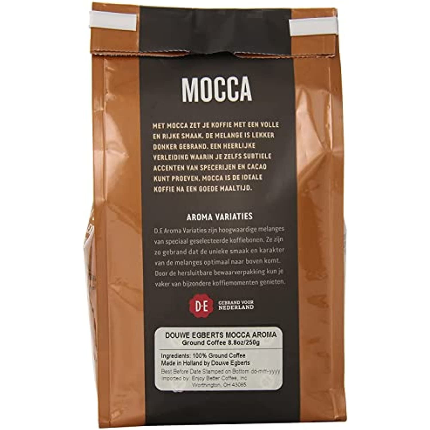 Douwe Egberts Aroma Variaties Mocca Vol & Rijk (Mocca Aroma Ground Coffee)  - 8.8Oz [12 Units] (8711000311462)